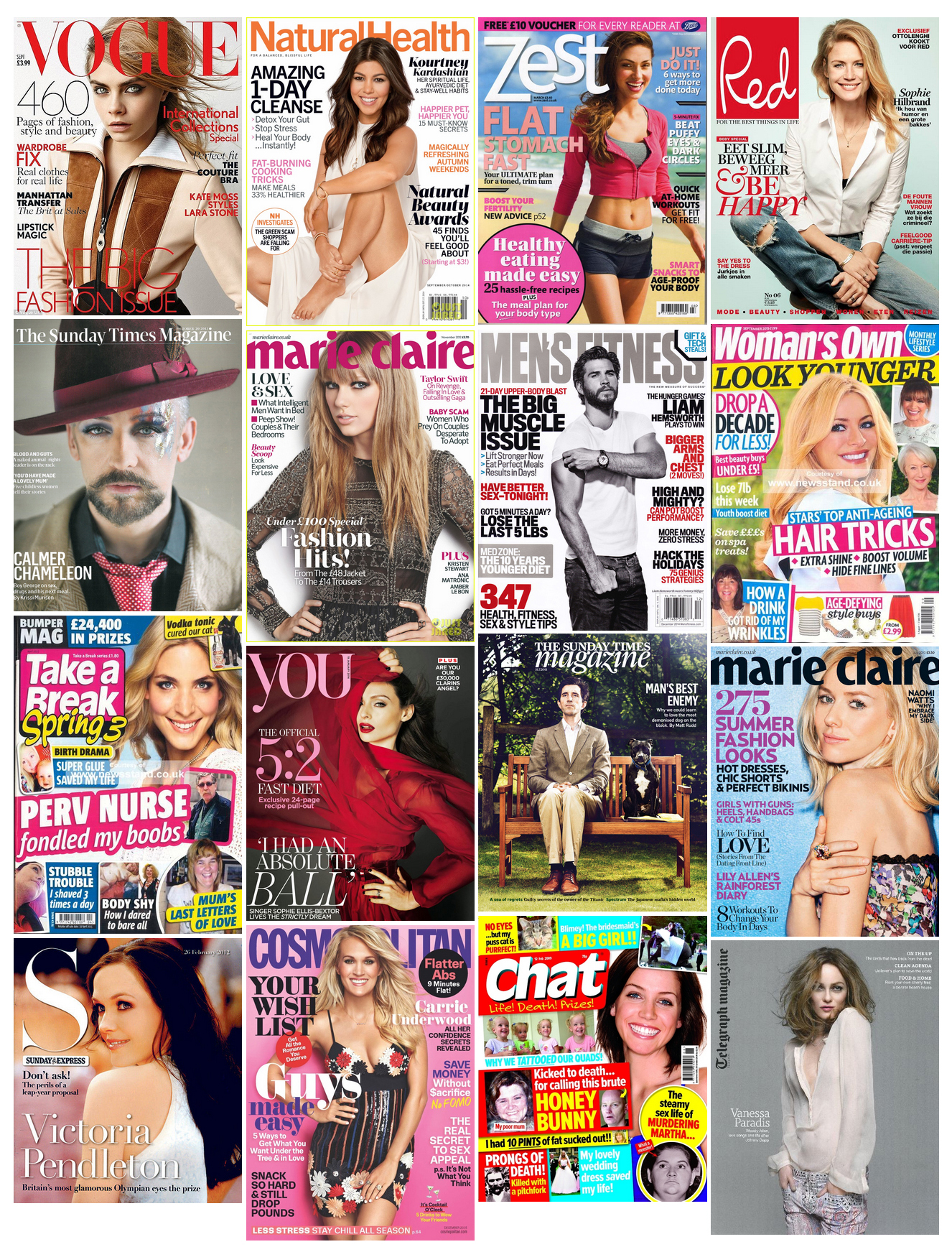 Selection of magazine covers that have featured The Linden Method and Charles Linden
