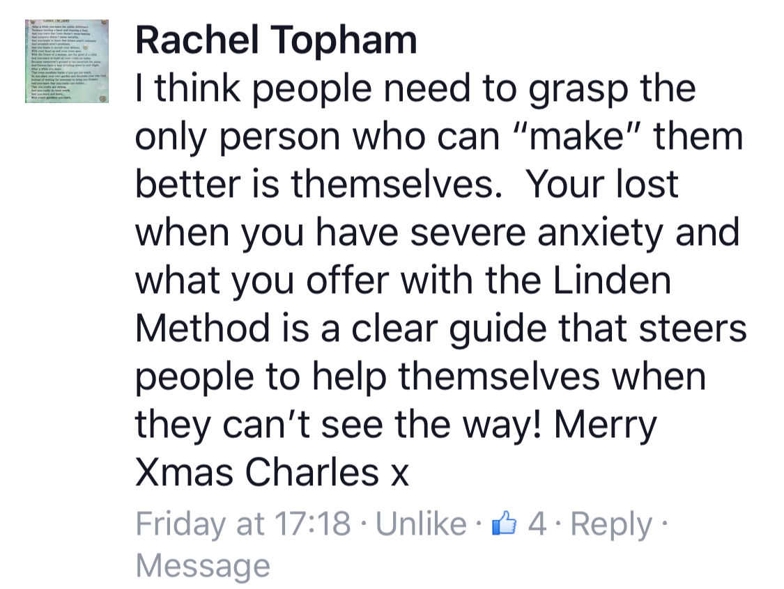 Real testimonial from a recovered client