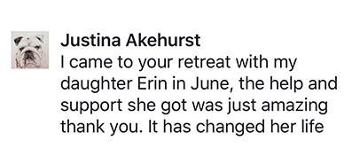 Real testimonial from a recovered client