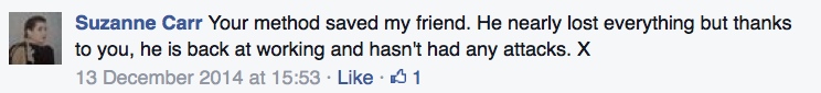 Real testimonial from a recovered client