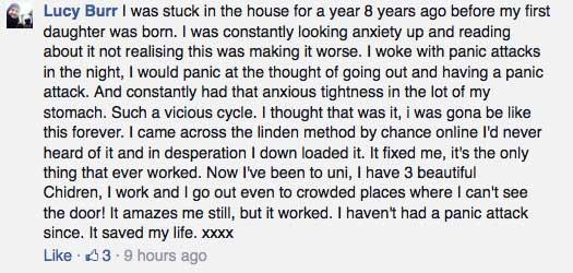 Real testimonial from a recovered client