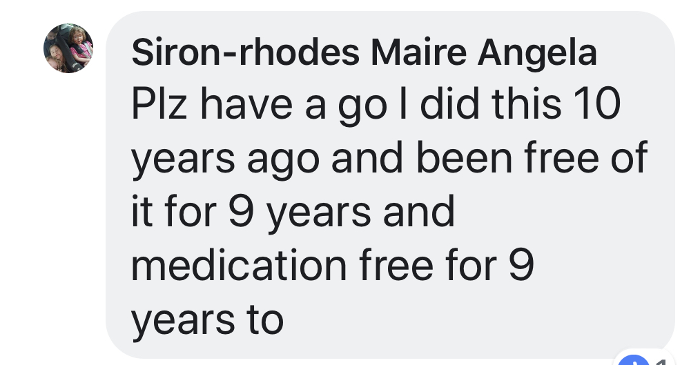 Real testimonial from a recovered client
